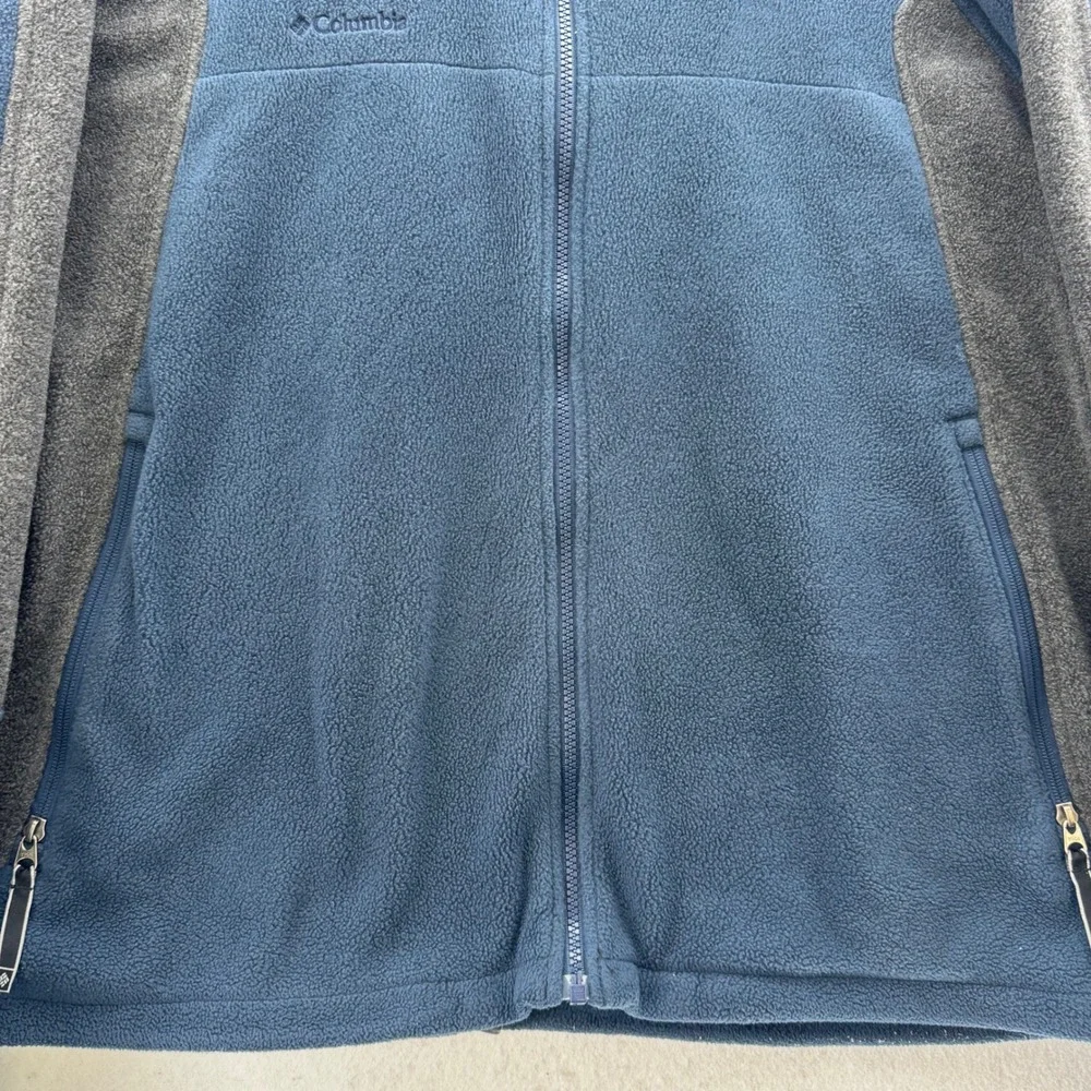 Columbia‎ Mens XL Core Interchange Fleece Jacket Blue Gray Full Zip Outerwear